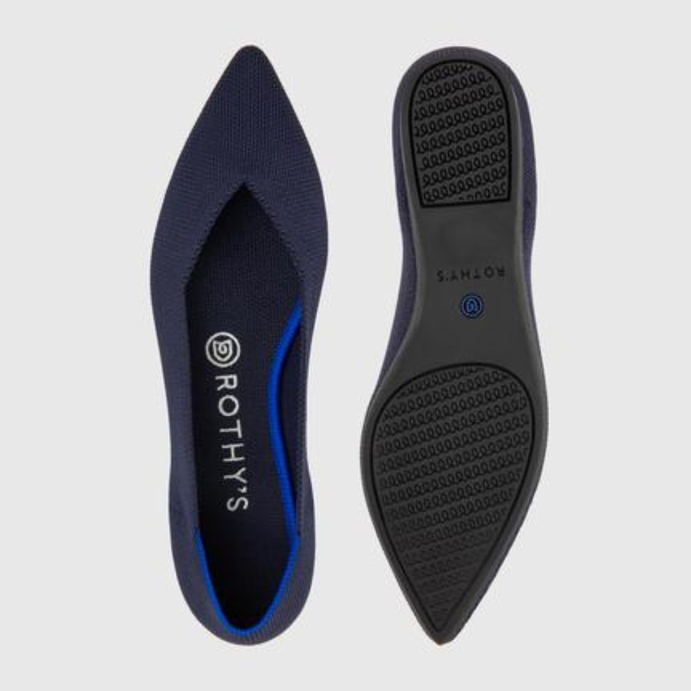 Rothy's The Point Shoe in Maritime Navy